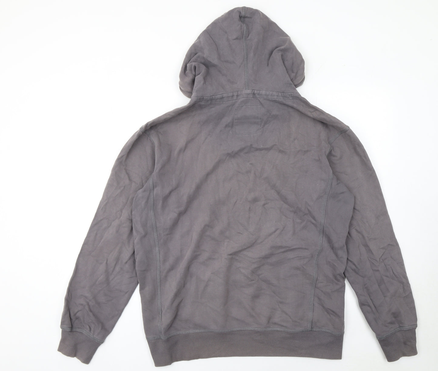 Crew Clothing Co. Men's Grey Small Pullover Cotton Hoodie
