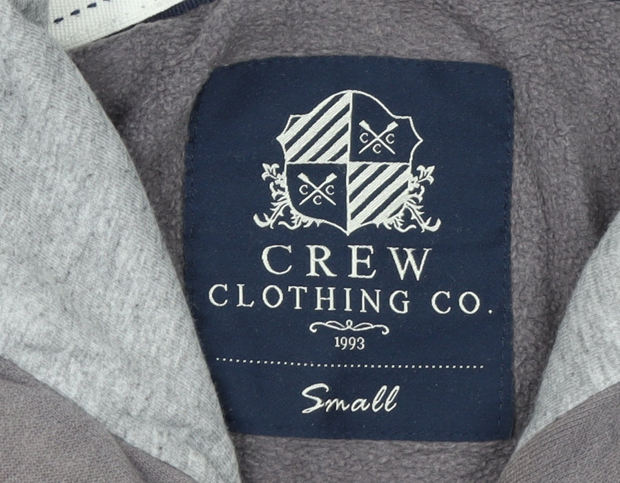 Crew Clothing Co. Men's Grey Small Pullover Cotton Hoodie