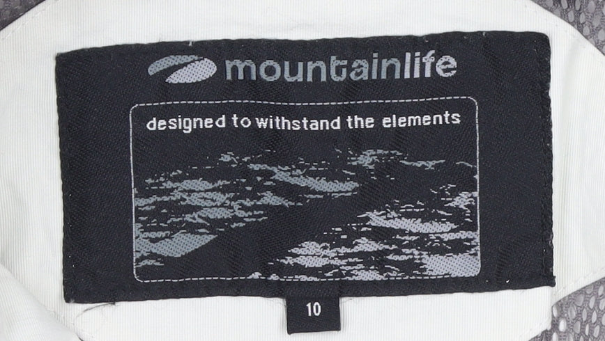 Mountainlife Womens White Waterproof Hooded Rain Jacket Size 10