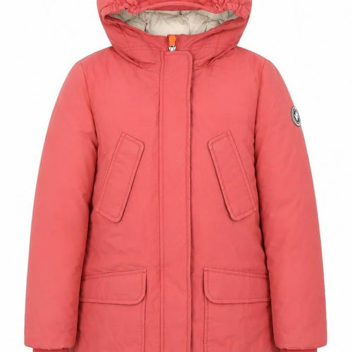 Save The Duck Girls Pink Hooded Parka Coat 10 Years Winter Insulated Jacket