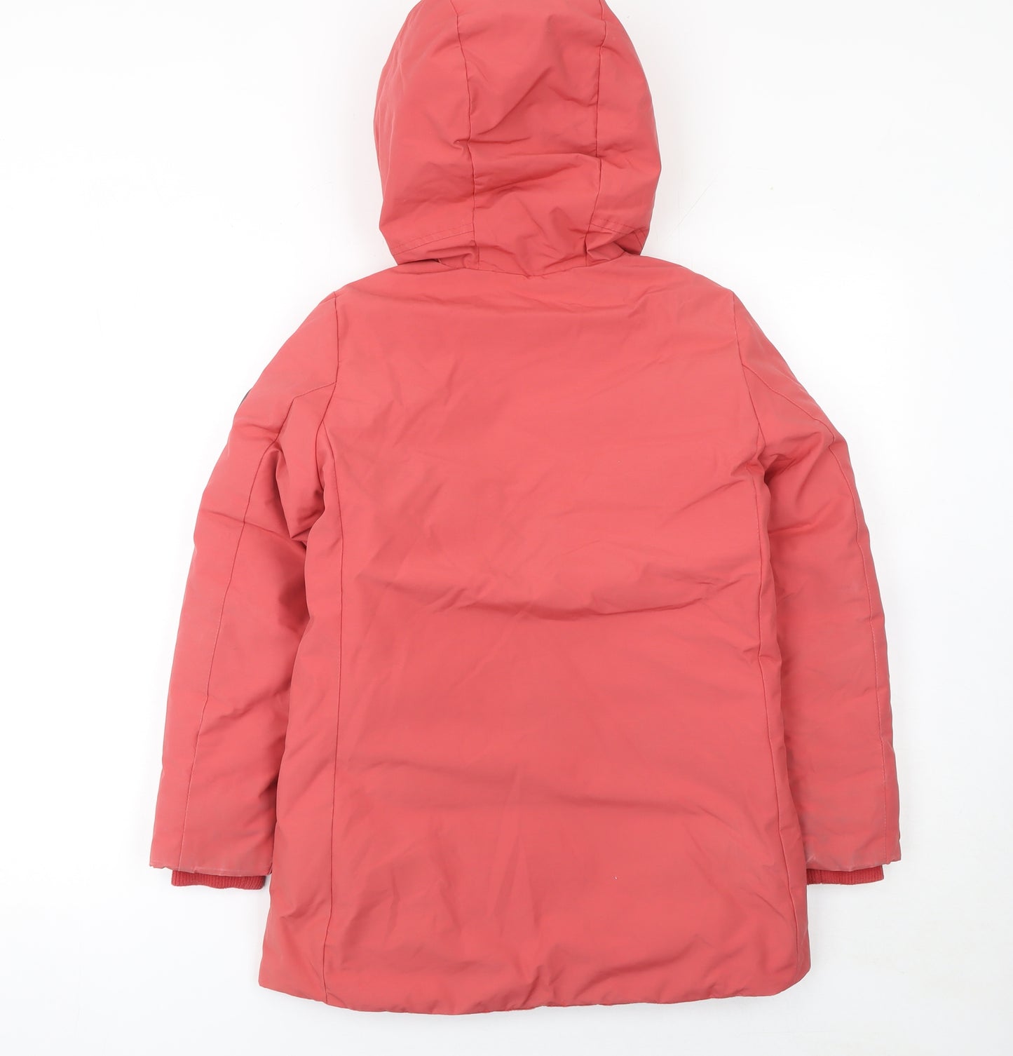 Save The Duck Girls Pink Hooded Parka Coat 10 Years Winter Insulated Jacket