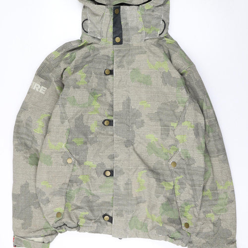 Bonfire Men’s Green Camouflage Hooded Parka Jacket Size M Waterproof Winter Coat