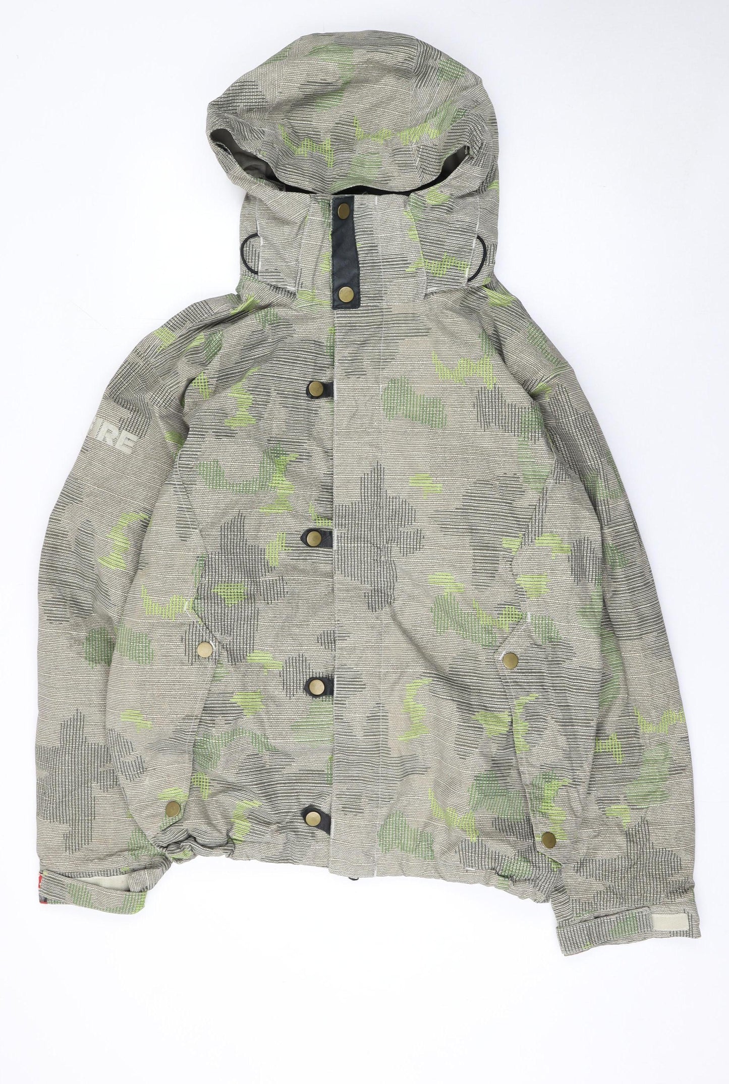 Bonfire Men’s Green Camouflage Hooded Parka Jacket Size M Waterproof Winter Coat