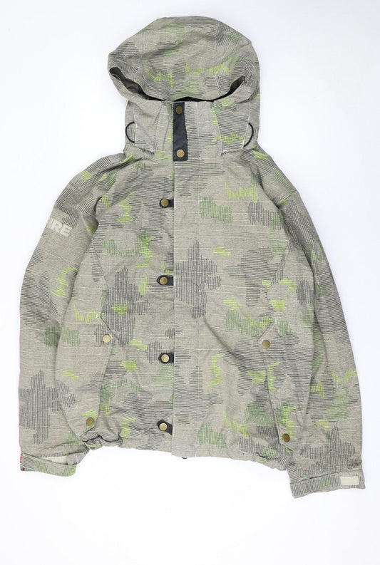 Bonfire Men’s Green Camouflage Hooded Parka Jacket Size M Waterproof Winter Coat