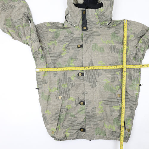 Bonfire Men’s Green Camouflage Hooded Parka Jacket Size M Waterproof Winter Coat