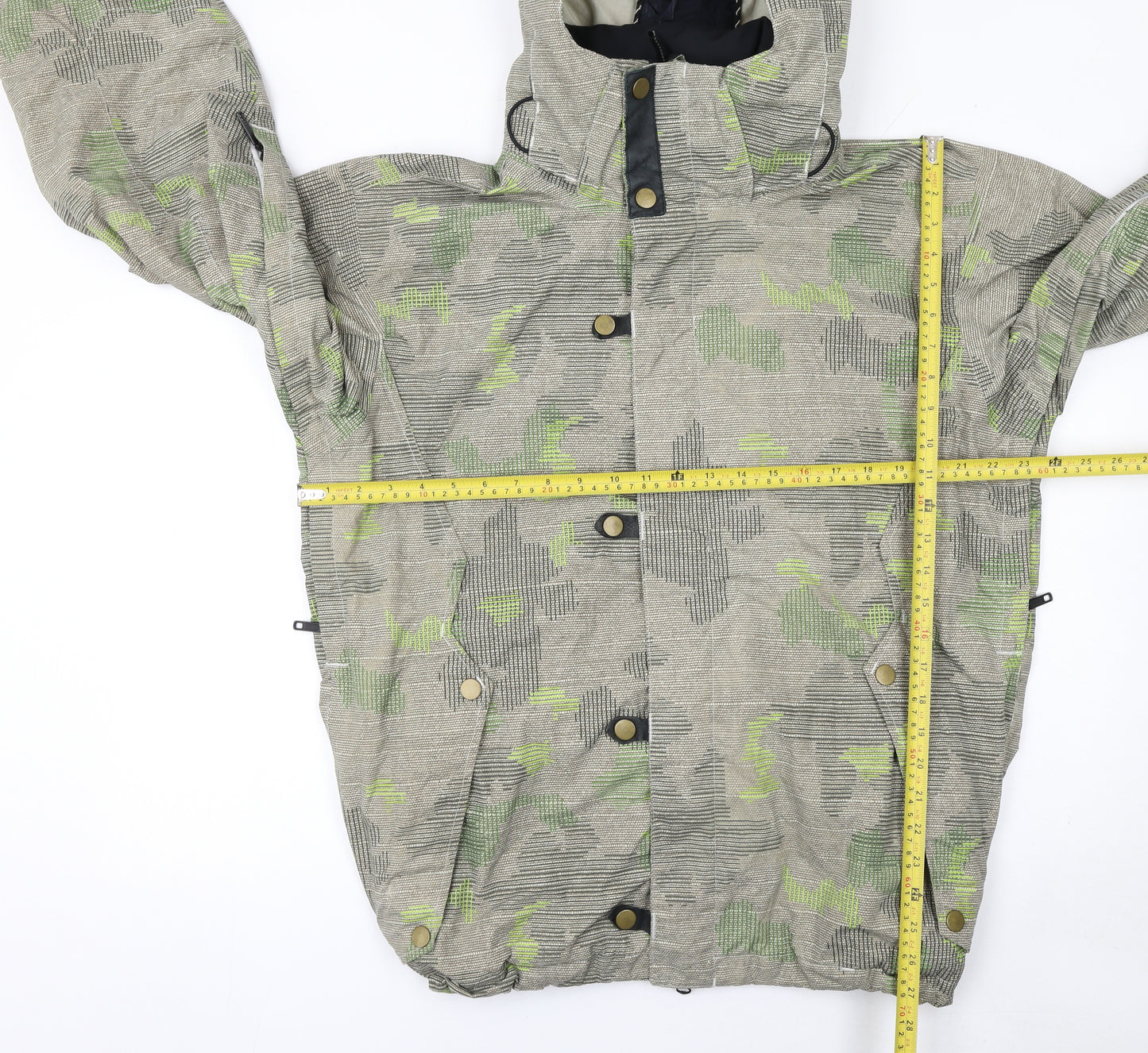 Bonfire Men’s Green Camouflage Hooded Parka Jacket Size M Waterproof Winter Coat