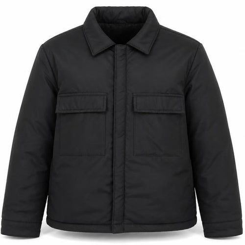Brave Soul Women Black L Puffer Jacket Winter Zip Coat