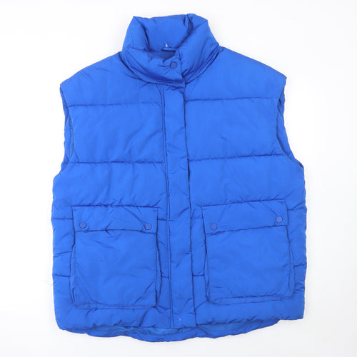 Primark Womens Blue M Puffer Sleeveless Waistcoat