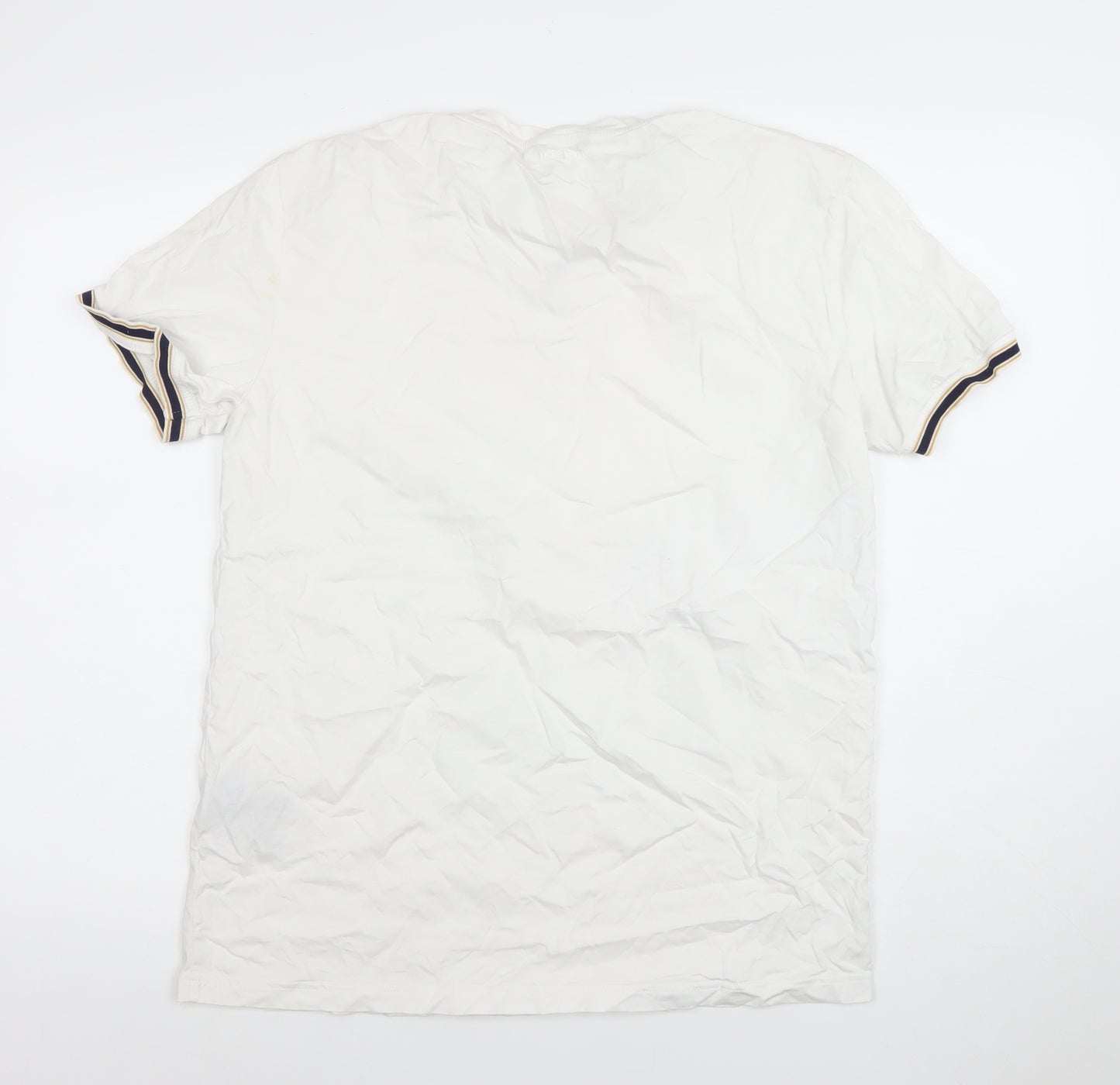 Antony Morato Men’s White V-Neck Cotton Short Sleeve T-Shirt 2XL