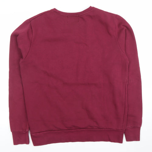LONDON CO Mens Red Crew Neck Sweatshirt Size L Christmas Graphic Pullover