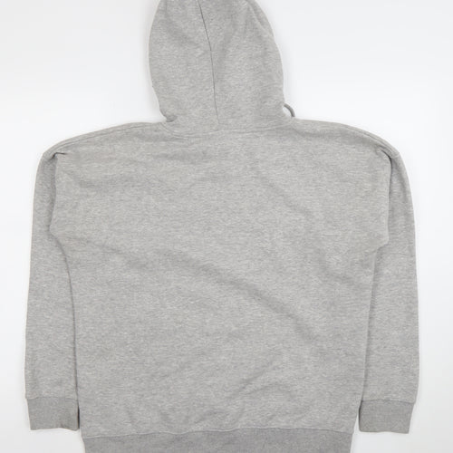 New Look Men's Grey Pullover Hoodie M Regular Fit with Pocket