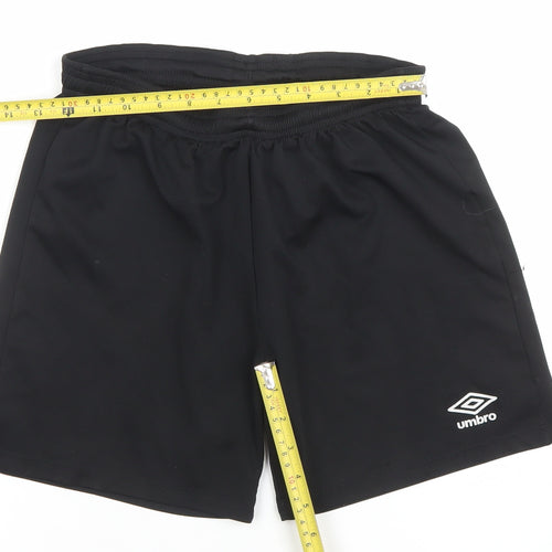 Umbro Boys Black 12 Years Athletic Football Shorts 100% Polyester