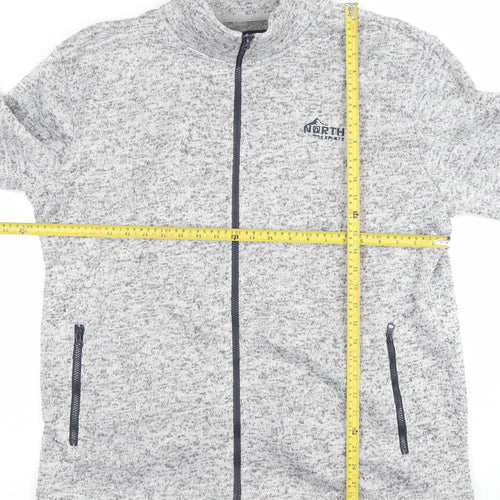 Atlas For Men Grey Full Zip Fleece Jacket XL Regular Men's Outdoor Casual