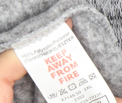 Atlas For Men Grey Full Zip Fleece Jacket XL Regular Men's Outdoor Casual