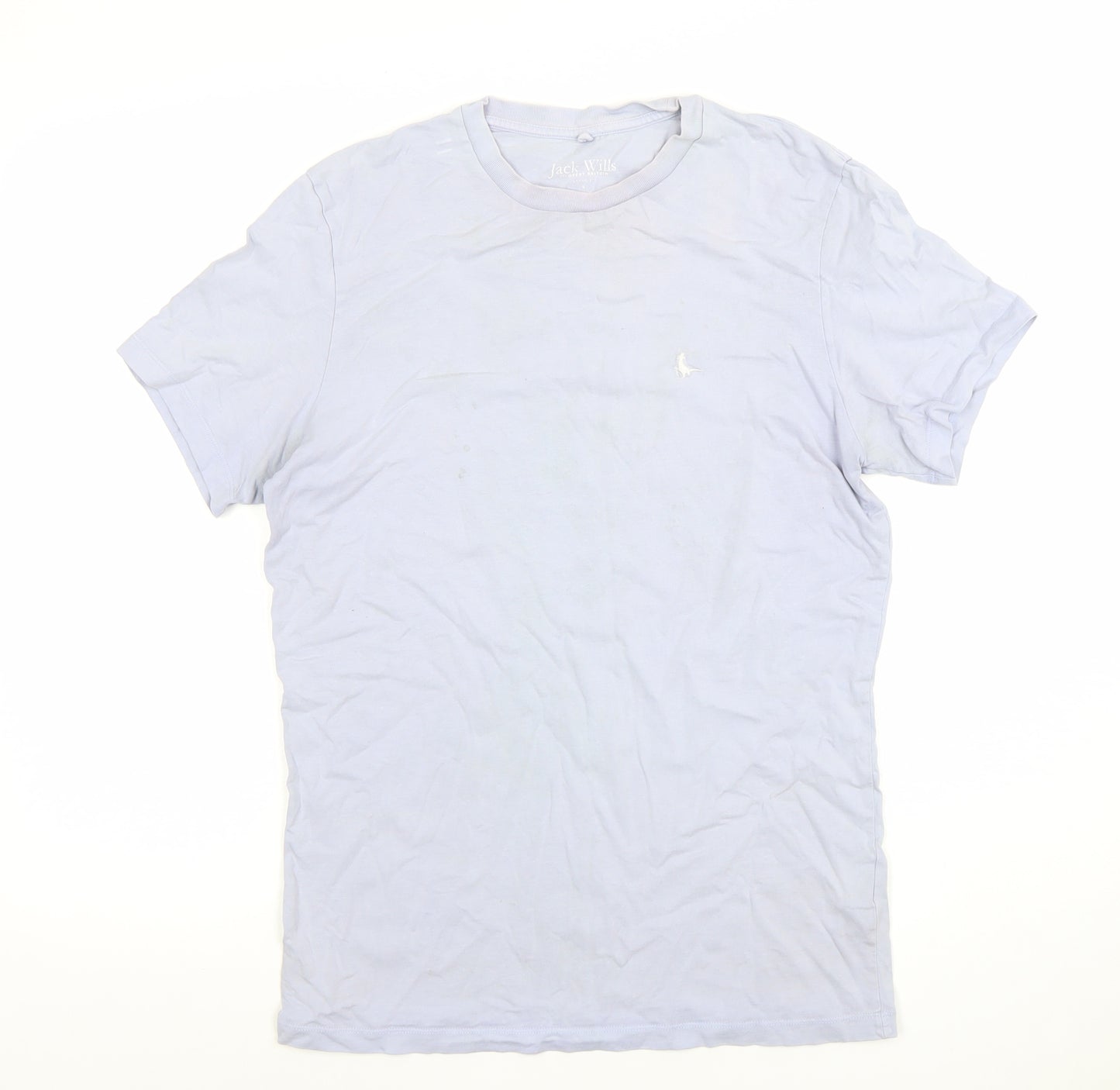 Jack Wills Men's Blue Cotton Crew Neck Short Sleeve T-Shirt Size S