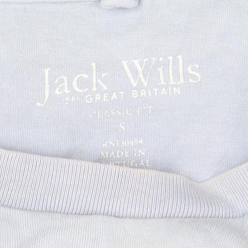 Jack Wills Men's Blue Cotton Crew Neck Short Sleeve T-Shirt Size S