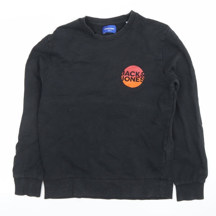 Jack & Jones Men's Black Crew Neck Logo Sweatshirt Size S
