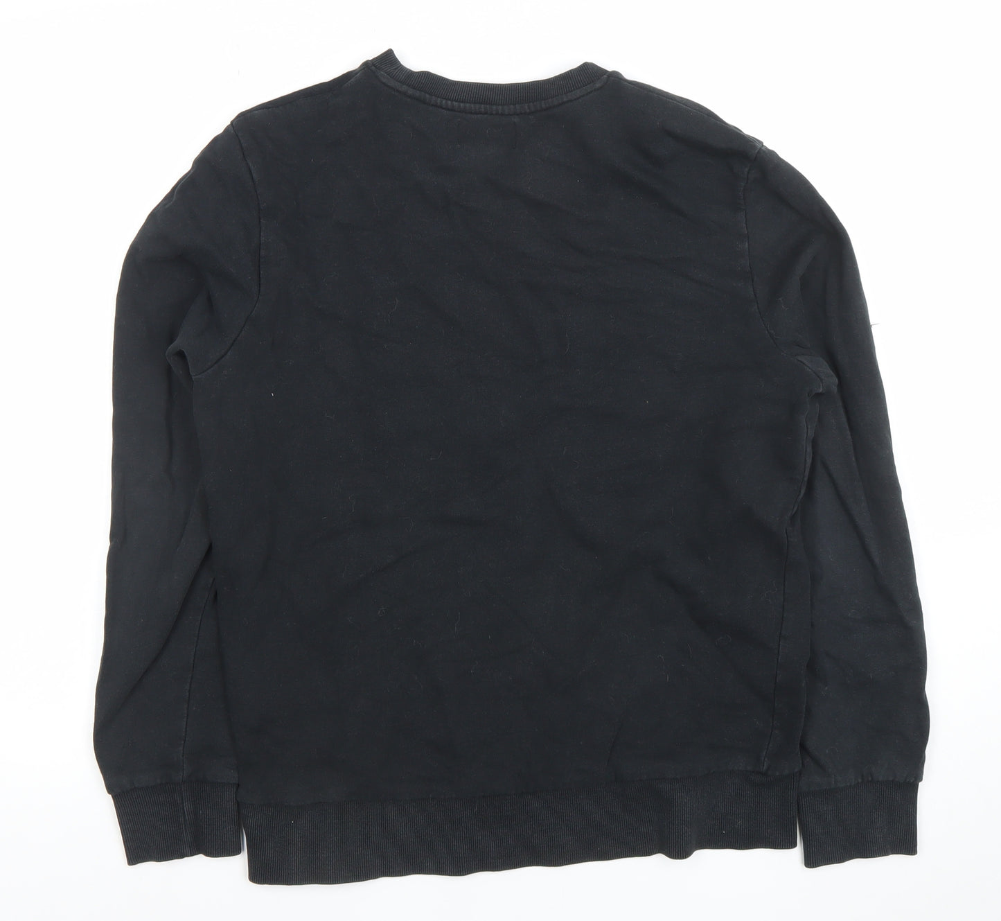 Jack & Jones Men's Black Crew Neck Logo Sweatshirt Size S