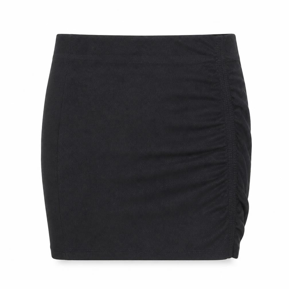 Front view of Zara Women's Black Stretch Pencil Skirt, size M