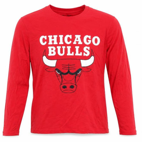NBA Chicago Bulls Red Long Sleeve Men's T-Shirt Size S