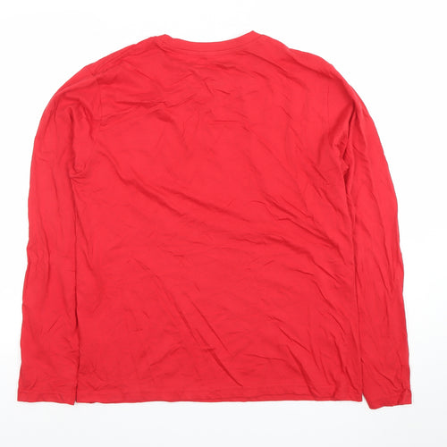 NBA Chicago Bulls Red Long Sleeve Men's T-Shirt Size S