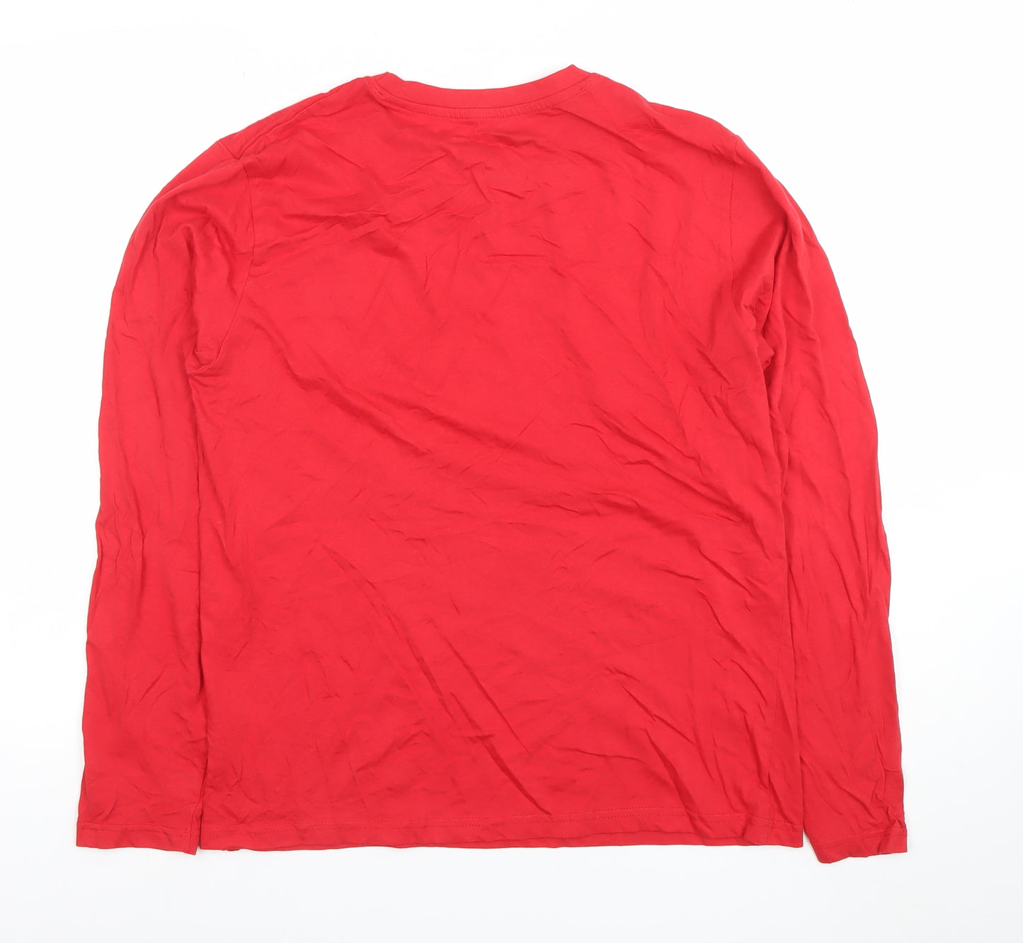 NBA Chicago Bulls Red Long Sleeve Men's T-Shirt Size S