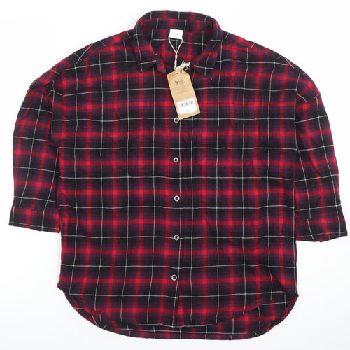 Next Boys Red Check Flannel Long Sleeve Nightshirt 7 Years
