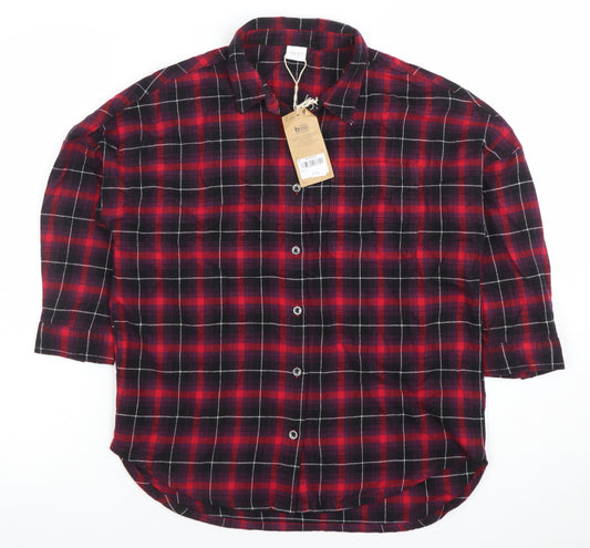 Next Boys Red Check Flannel Long Sleeve Nightshirt 7 Years