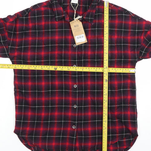 Next Boys Red Check Flannel Long Sleeve Nightshirt 7 Years