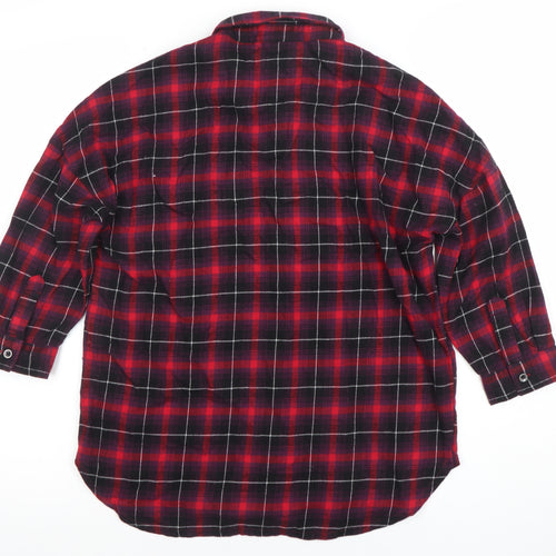 Next Boys Red Check Flannel Long Sleeve Nightshirt 7 Years