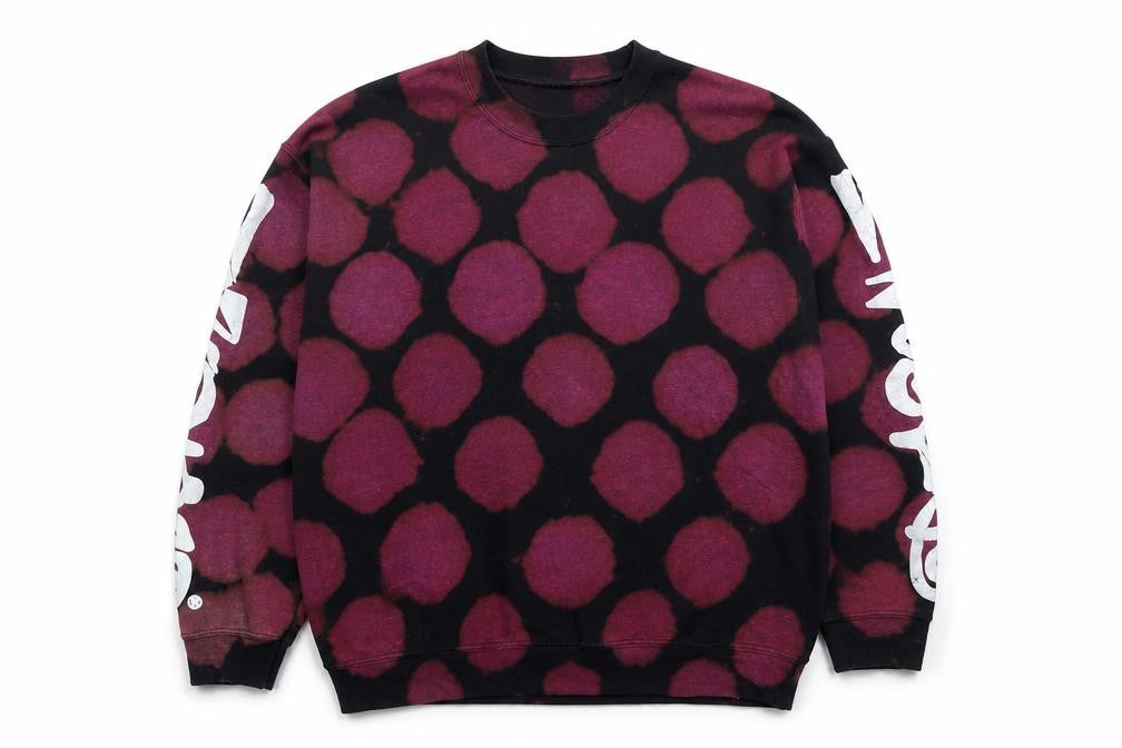 Front view of Gildan Men's Multicoloured Polka Dot Crew Neck Pullover Sweatshirt L