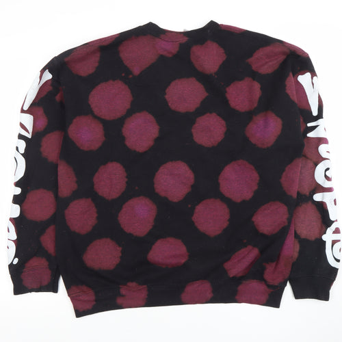 Gildan Men's Multicoloured Polka Dot Crew Neck Pullover Sweatshirt L