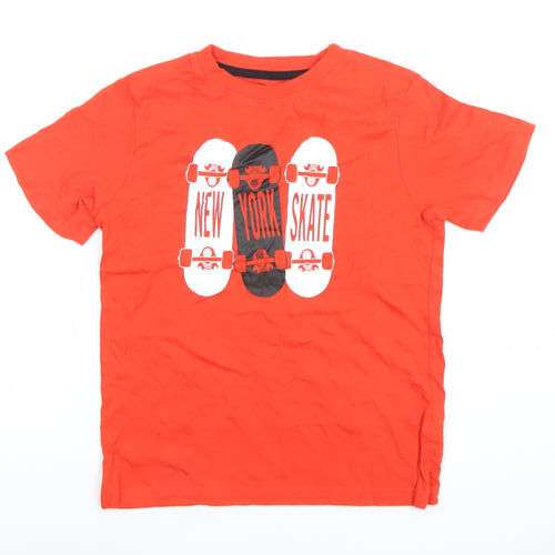 Primark Boys Red New York Skate Graphic Cotton T-Shirt 9-10 Years
