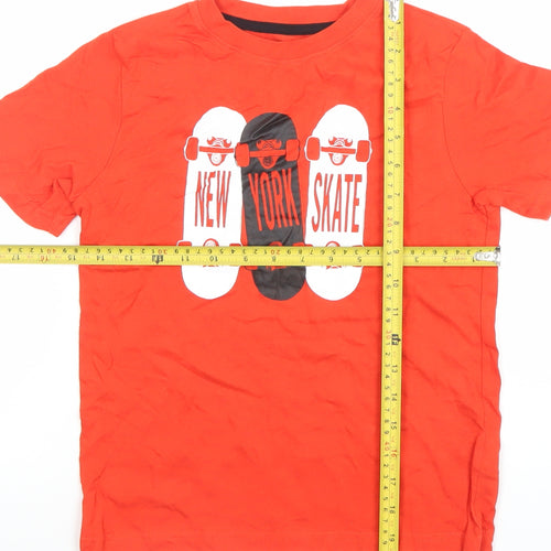 Primark Boys Red New York Skate Graphic Cotton T-Shirt 9-10 Years