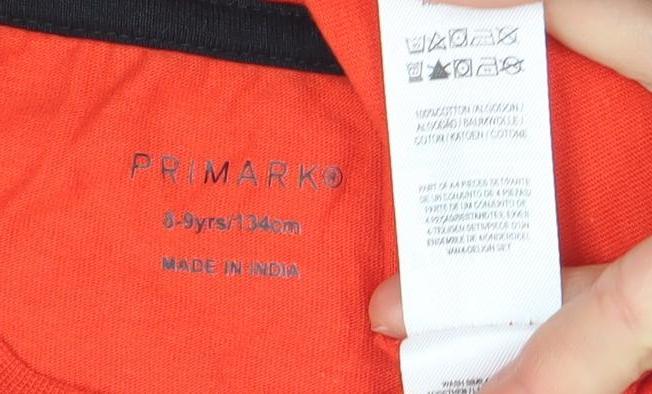 Primark Boys Red New York Skate Graphic Cotton T-Shirt 9-10 Years