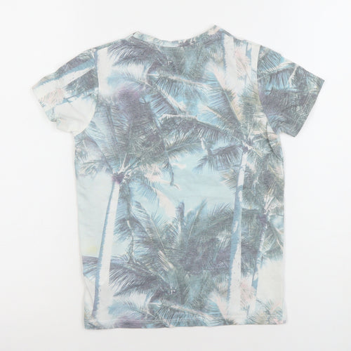 Rebel by Primark Boys Blue Soul Surfer Palm Print T-Shirt 7-8 Years