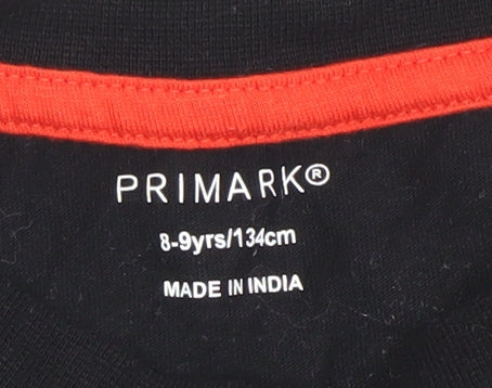 Primark Boys Black NYC Harlem Graphic T-Shirt 8-9 Years