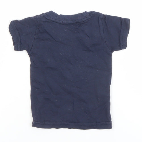 Star Venezia Blue Baby T-Shirt 12 Months Cotton Embroidered Graphic Top