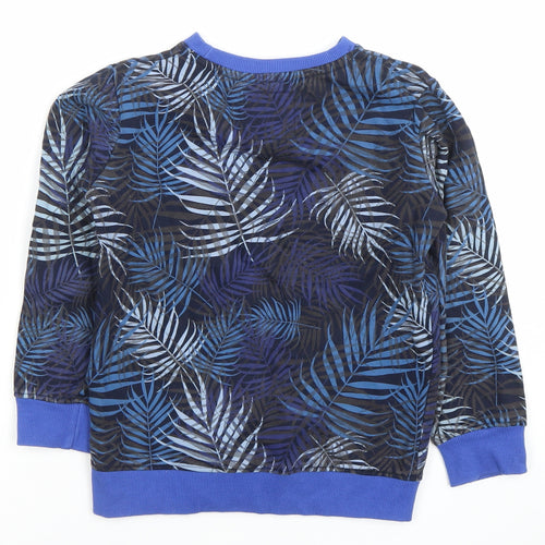 SoulCal & Co Boys Blue Leaf Print Cotton Sweatshirt 9-10 Years