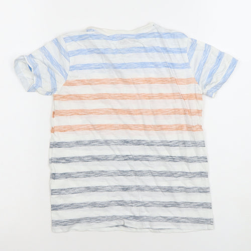 Rebel by Primark Boys Multicoloured Striped LOS ANGELES T-Shirt 7-8 Years