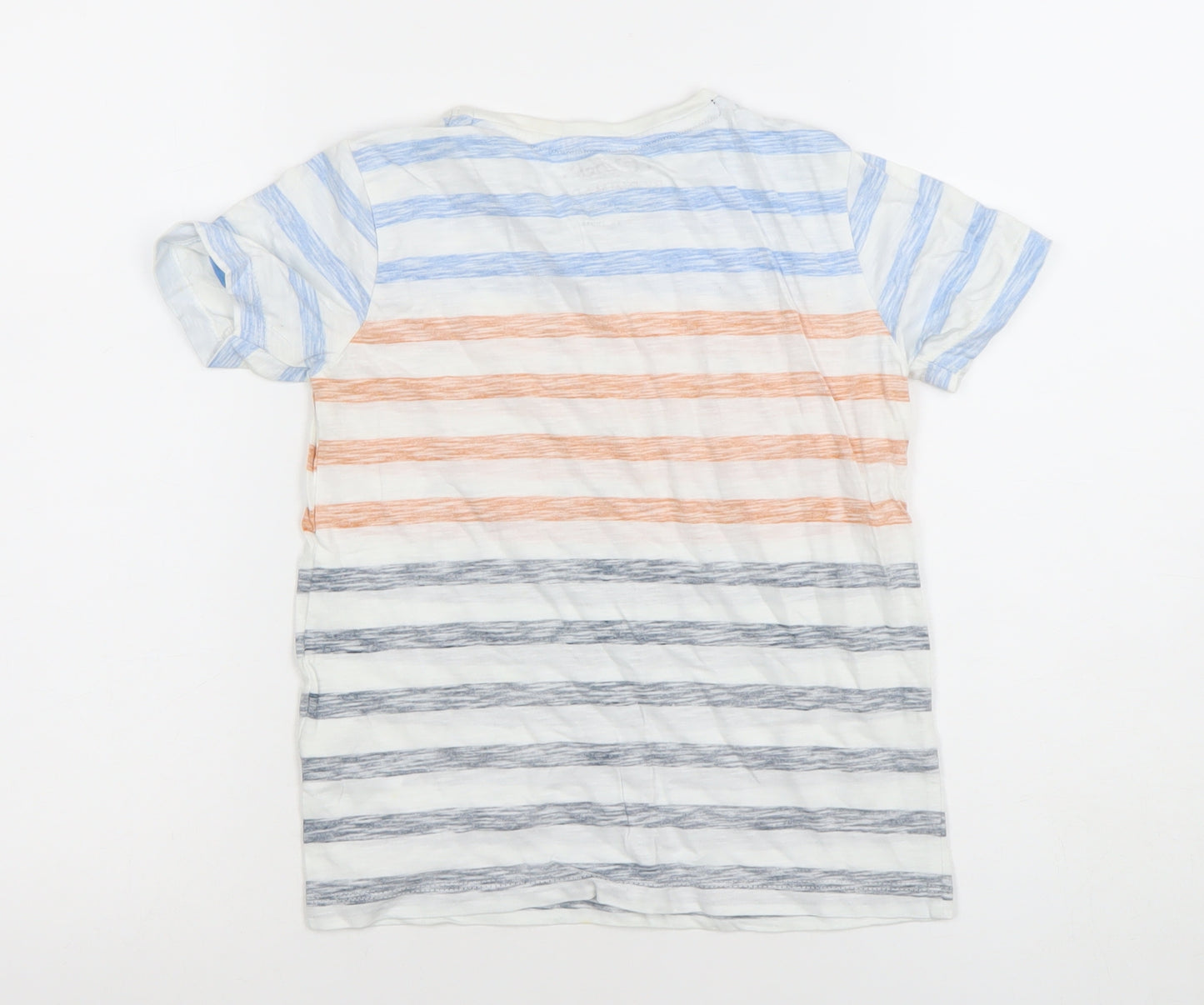 Rebel by Primark Boys Multicoloured Striped LOS ANGELES T-Shirt 7-8 Years