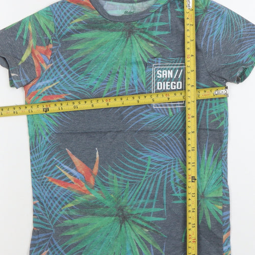 Rebel by Primark Boys Multicoloured Tropical Print T-Shirt 7 Years