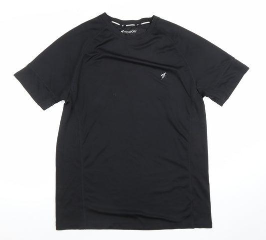 Workout Men's Black L Short Sleeve Active T-Shirt