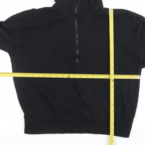 Dunnes Women Black 1/2 Zip Pullover Sweatshirt Size M