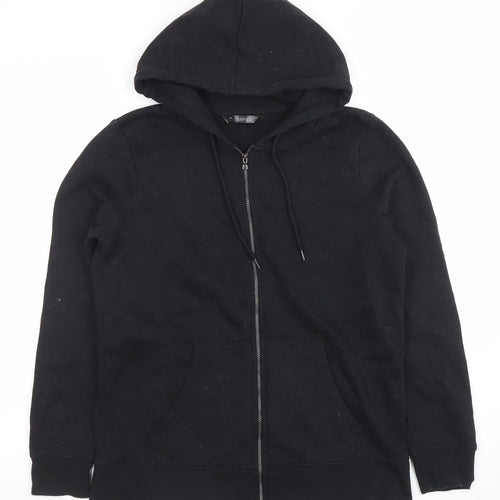 Dunnes Women's Black Full Zip Hoodie Size S Casual Cotton Blend