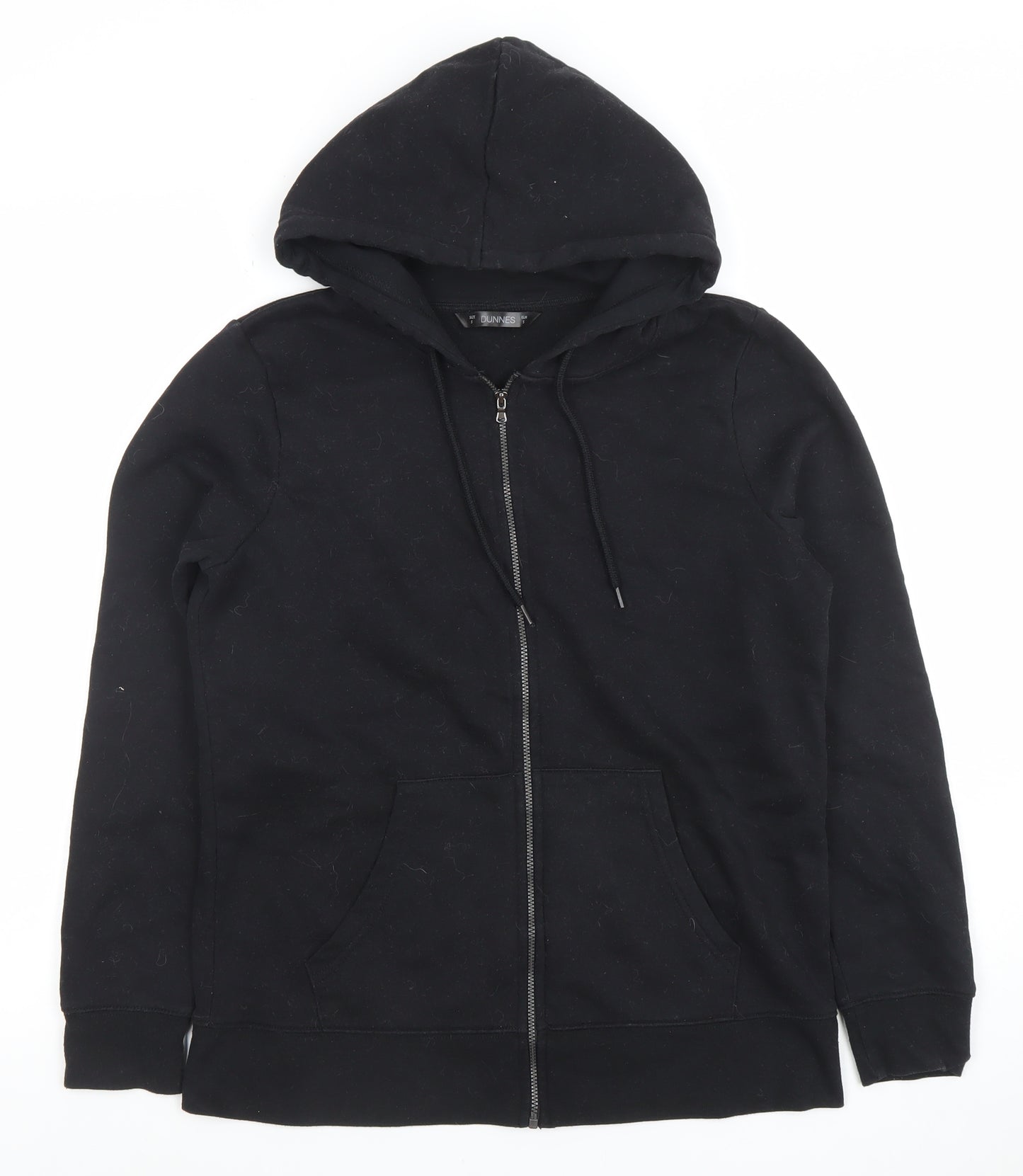 Dunnes Women's Black Full Zip Hoodie Size S Casual Cotton Blend