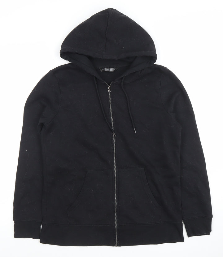 Dunnes Women's Black Full Zip Hoodie Size S Casual Cotton Blend