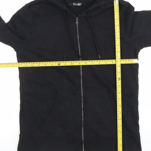 Dunnes Women's Black Full Zip Hoodie Size S Casual Cotton Blend