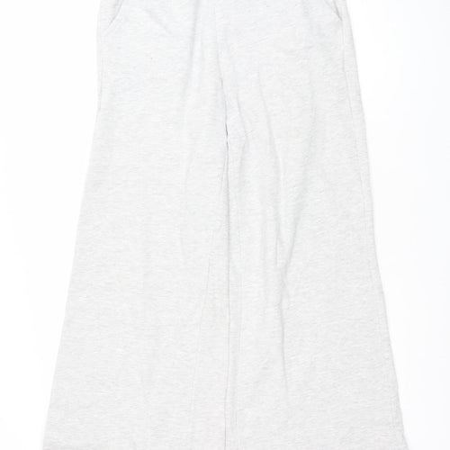 Bershka Women Grey Small Sweat Activewear Shorts Cotton Blend