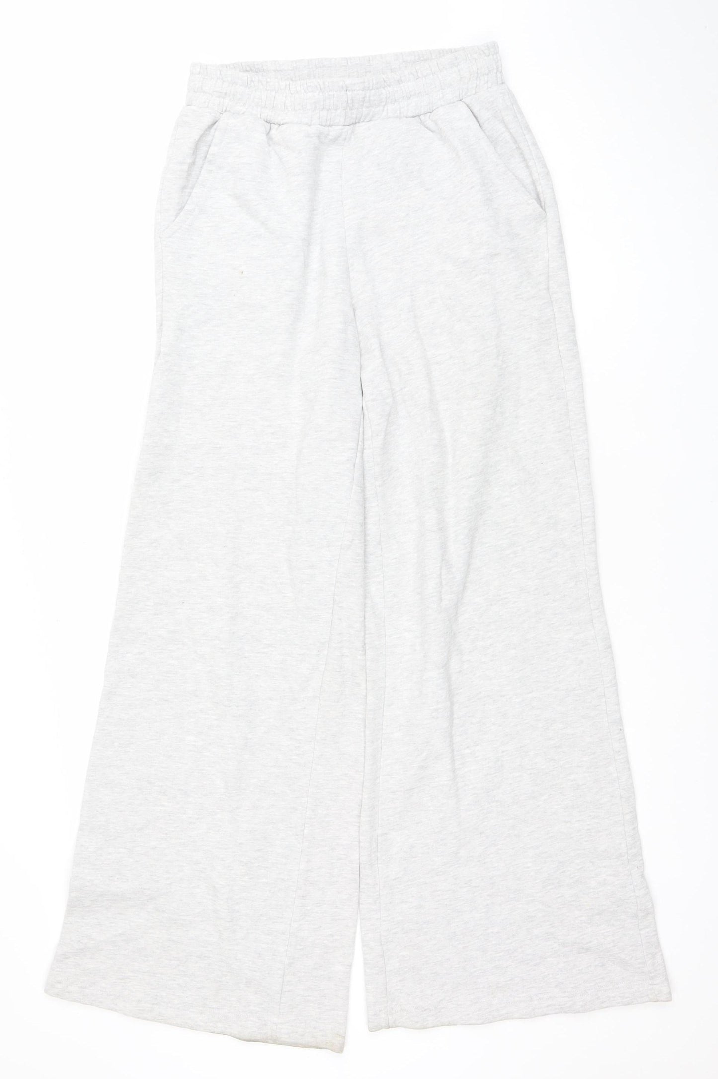 Bershka Women Grey Small Sweat Activewear Shorts Cotton Blend